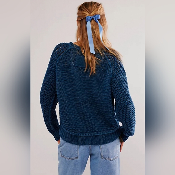 NWOT Free People We The Free Essential Linen Crew XSmall - Picture 2 of 6